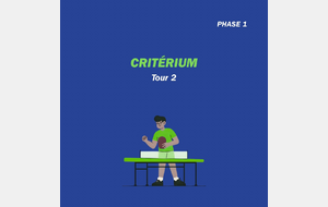 Tour 2 - Critérium 